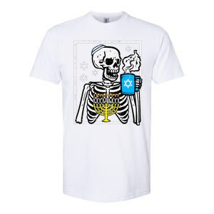 Hanukkah Skeleton Coffee Chanukah Jewish Festival  Softstyle CVC T-Shirt