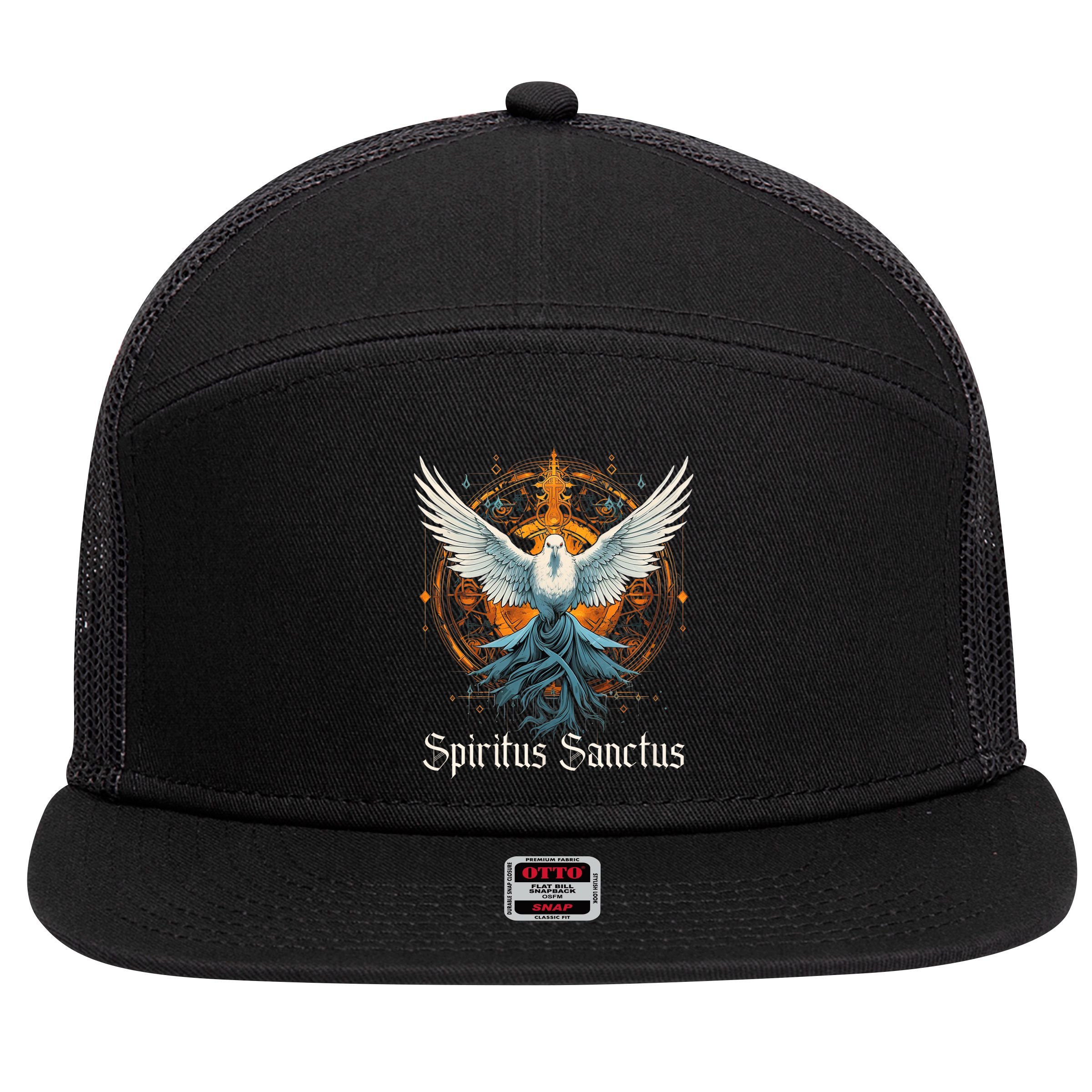 Holy Spirit Confirmation Latin Mass Catholic 7 Panel Mesh Trucker Snapback Hat