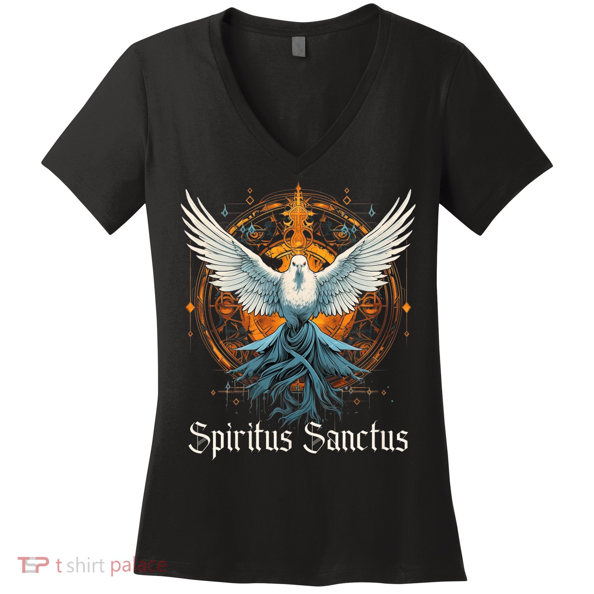 Holy Spirit Confirmation Latin Mass Catholic Women's V-Neck T-Shirt