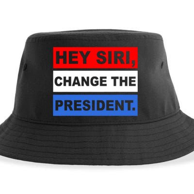 Hey Siri Change The President Funny Political Sustainable Bucket Hat