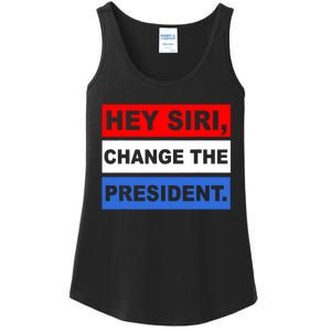 Hey Siri Change The President Funny Political Ladies Essential Tank