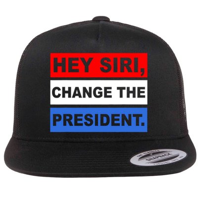 Hey Siri Change The President Funny Political Flatbill Hat