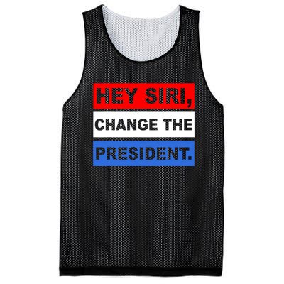 Hey Siri Change The President Funny Political Mesh Reversible Basketball Jersey Tank