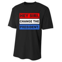 Hey Siri Change The President Funny Political Performance Sprint T-Shirt