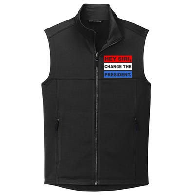 Hey Siri Change The President Funny Political Collective Smooth Fleece Vest