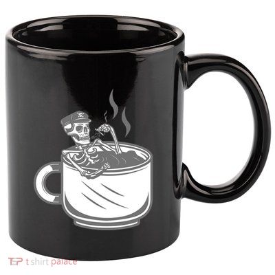 Halloween Skeleton Coffee Cup Vintage Retro Biker Great Gift 11oz C Handle Ceramic Mug