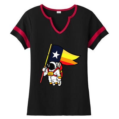 Houston Space City Astronau Ladies Halftime Notch Neck Tee