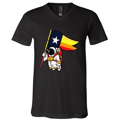 Houston Space City Astronau V-Neck T-Shirt