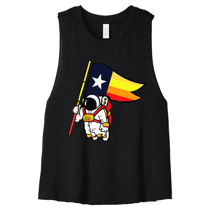 Houston Space City Astronau Women's Racerback Cropped Tank