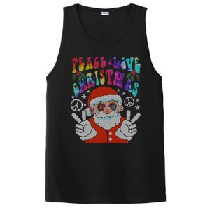 Hippie Santa Claus Tye Dye Peace Love Ugly Christmas Gift PosiCharge Competitor Tank