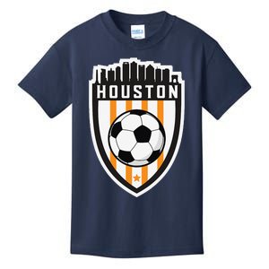 Houston Soccer City Skyline Futbol Club Match Day Fan Kids T-Shirt