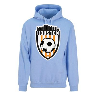 Houston Soccer City Skyline Futbol Club Match Day Fan Unisex Surf Hoodie