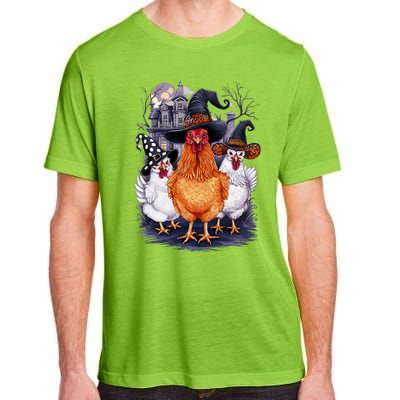 Halloween Spooky Chickens Witch Halloween Spooky Autumn Adult ChromaSoft Performance T-Shirt