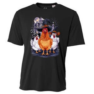 Halloween Spooky Chickens Witch Halloween Spooky Autumn Cooling Performance Crew T-Shirt