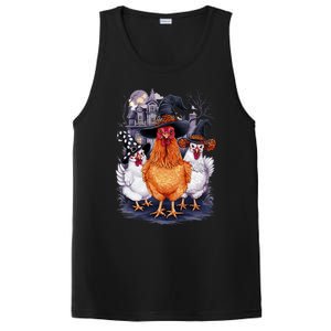 Halloween Spooky Chickens Witch Halloween Spooky Autumn PosiCharge Competitor Tank