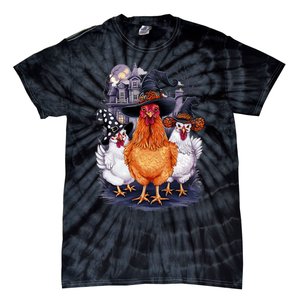 Halloween Spooky Chickens Witch Halloween Spooky Autumn Tie-Dye T-Shirt