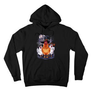 Halloween Spooky Chickens Witch Halloween Spooky Autumn Tall Hoodie