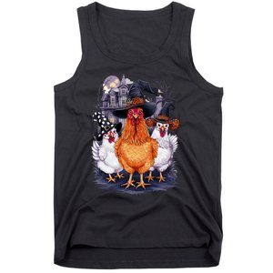 Halloween Spooky Chickens Witch Halloween Spooky Autumn Tank Top