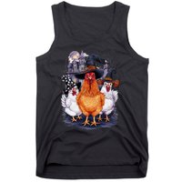 Halloween Spooky Chickens Witch Halloween Spooky Autumn Tank Top