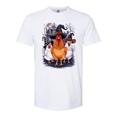 Halloween Spooky Chickens Witch Halloween Spooky Autumn Softstyle® CVC T-Shirt