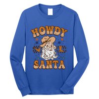 Howdy Santa Cowboy Santa Western Vintage Xmas Gift Long Sleeve Shirt