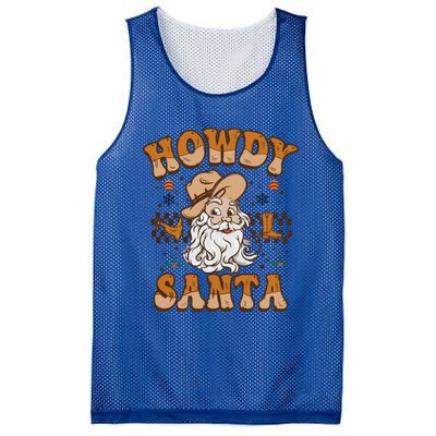 Howdy Santa Cowboy Santa Western Vintage Xmas Gift Mesh Reversible Basketball Jersey Tank