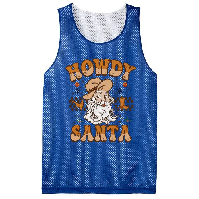 Howdy Santa Cowboy Santa Western Vintage Xmas Gift Mesh Reversible Basketball Jersey Tank