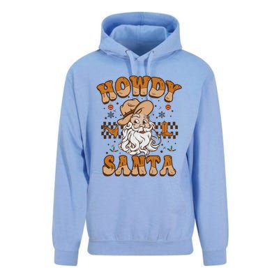 Howdy Santa Cowboy Santa Western Vintage Xmas Gift Unisex Surf Hoodie