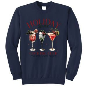 Holiday Spirit Coctail Club Sweatshirt Christmas Cocktail Tall Sweatshirt