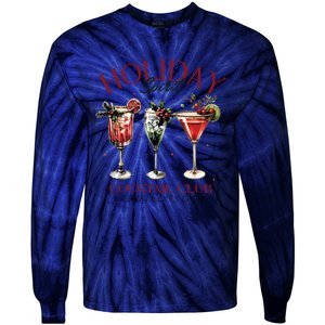 Holiday Spirit Coctail Club Sweatshirt Christmas Cocktail Tie-Dye Long Sleeve Shirt