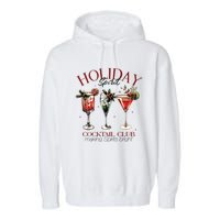 Holiday Spirit Coctail Club Sweatshirt Christmas Cocktail Garment-Dyed Fleece Hoodie