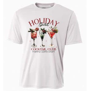 Holiday Spirit Coctail Club Sweatshirt Christmas Cocktail Cooling Performance Crew T-Shirt