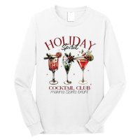 Holiday Spirit Coctail Club Sweatshirt Christmas Cocktail Long Sleeve Shirt