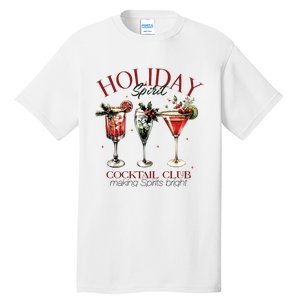 Holiday Spirit Coctail Club Sweatshirt Christmas Cocktail Tall T-Shirt