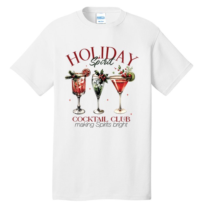 Holiday Spirit Coctail Club Sweatshirt Christmas Cocktail Tall T-Shirt