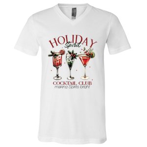 Holiday Spirit Coctail Club Sweatshirt Christmas Cocktail V-Neck T-Shirt