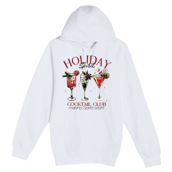 Holiday Spirit Coctail Club Sweatshirt Christmas Cocktail Premium Pullover Hoodie