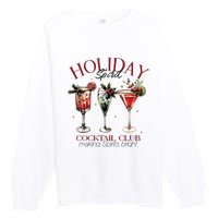 Holiday Spirit Coctail Club Sweatshirt Christmas Cocktail Premium Crewneck Sweatshirt