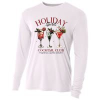 Holiday Spirit Coctail Club Sweatshirt Christmas Cocktail Cooling Performance Long Sleeve Crew