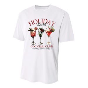 Holiday Spirit Coctail Club Sweatshirt Christmas Cocktail Performance Sprint T-Shirt