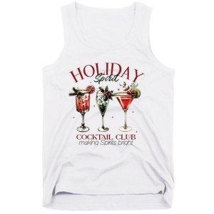 Holiday Spirit Coctail Club Sweatshirt Christmas Cocktail Tank Top