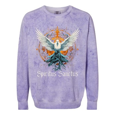 Holy Spirit Confirmation Latin Mass Catholic Colorblast Crewneck Sweatshirt