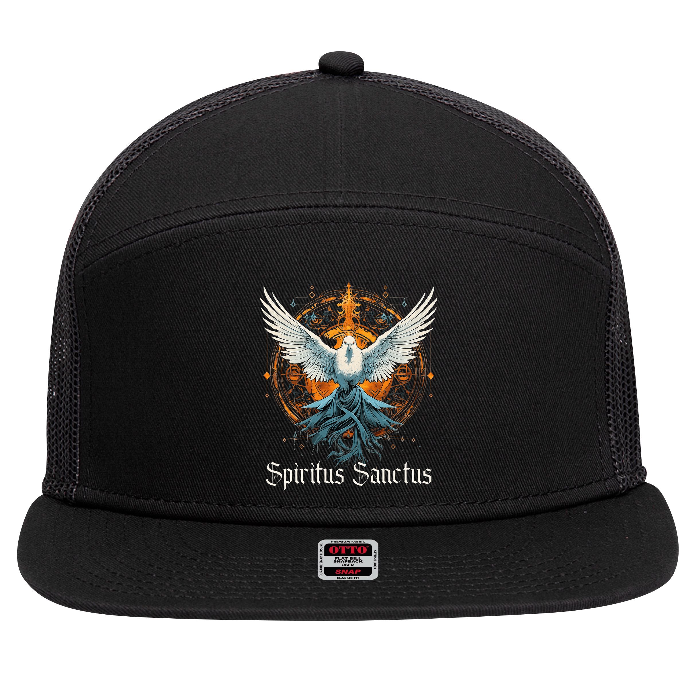 Holy Spirit Confirmation Latin Mass Catholic 7 Panel Mesh Trucker Snapback Hat