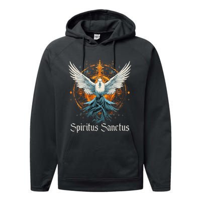 Holy Spirit Confirmation Latin Mass Catholic Performance Fleece Hoodie