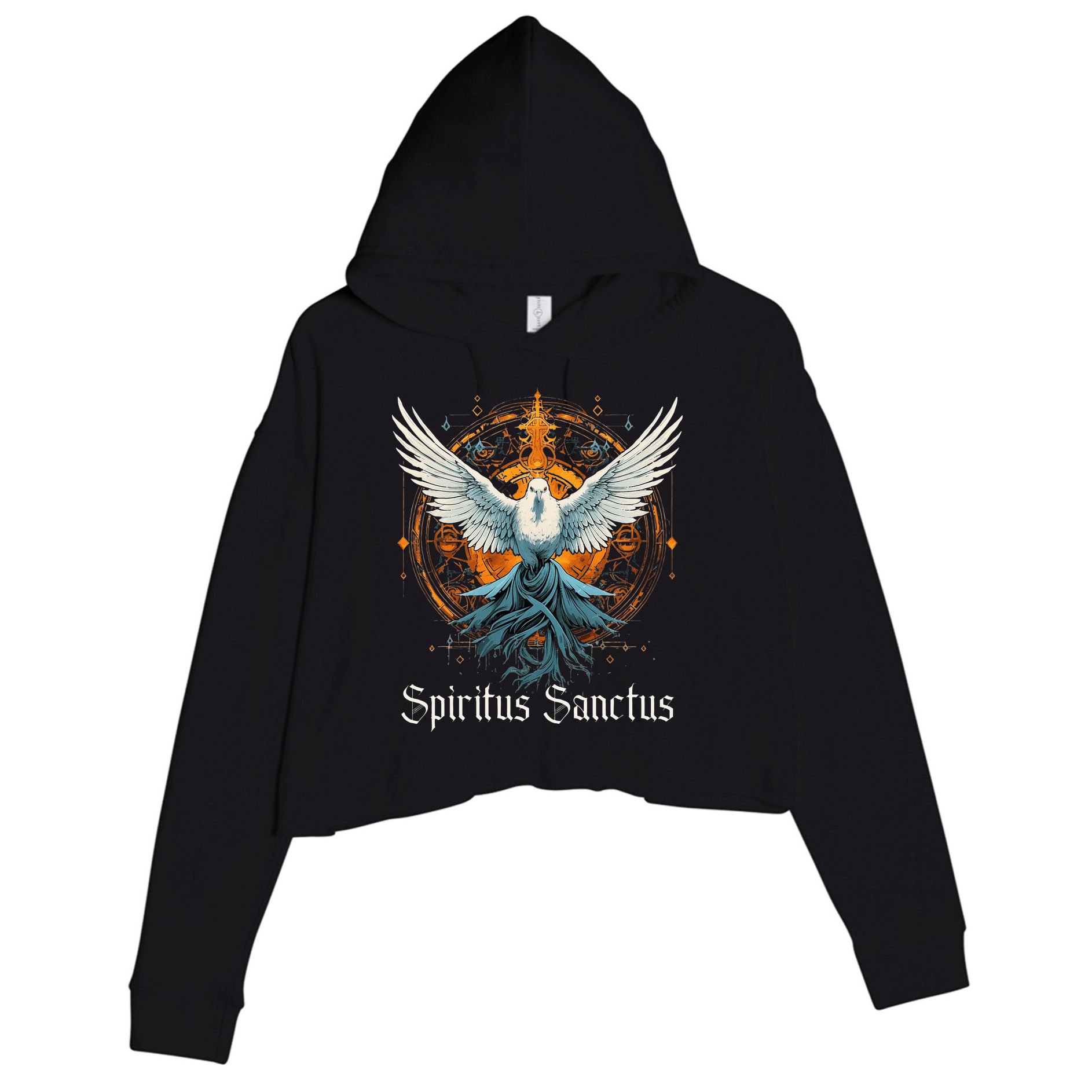 Holy Spirit Confirmation Latin Mass Catholic Crop Fleece Hoodie