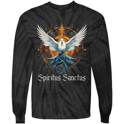 Holy Spirit Confirmation Latin Mass Catholic Tie-Dye Long Sleeve Shirt