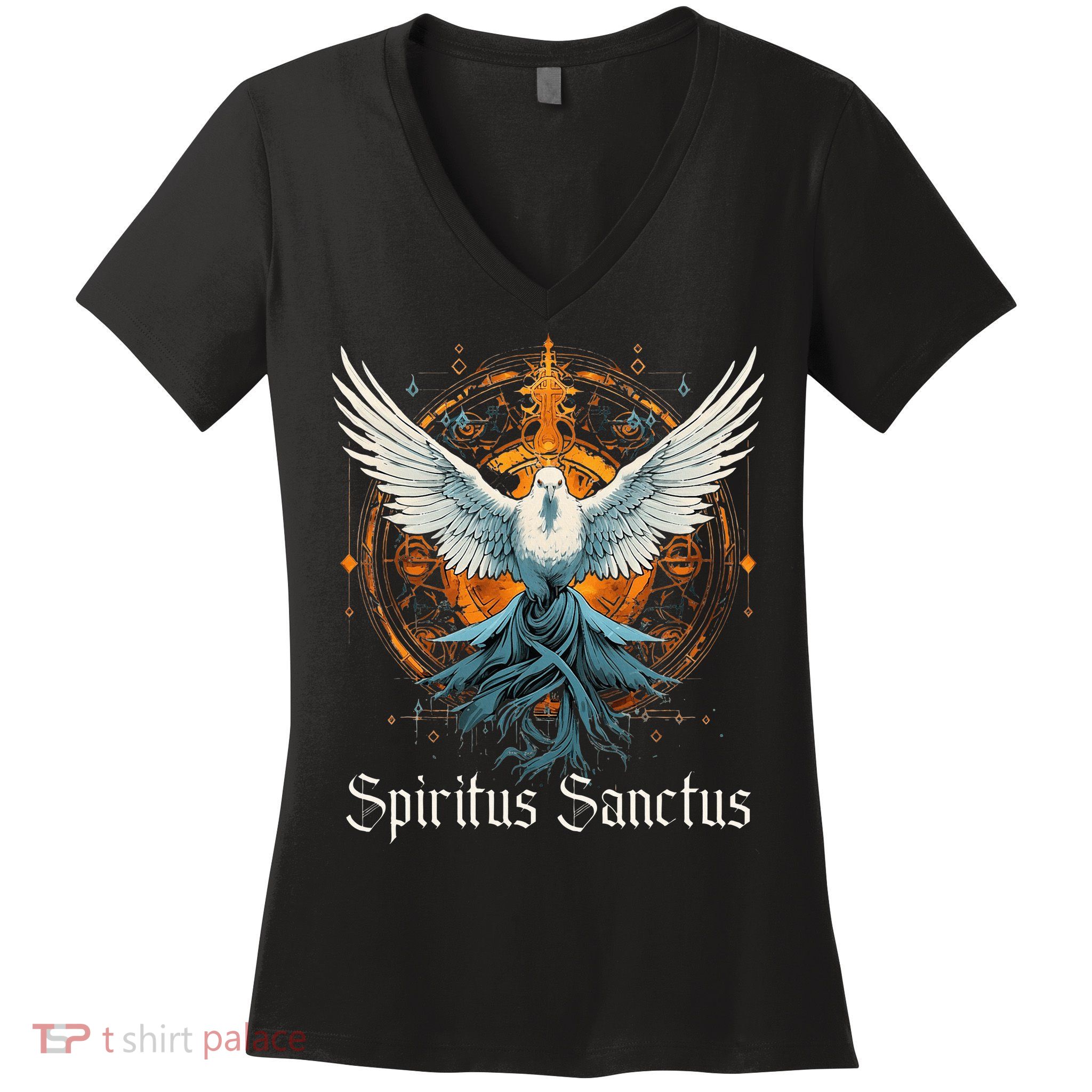 Holy Spirit Confirmation Latin Mass Catholic Women's V-Neck T-Shirt