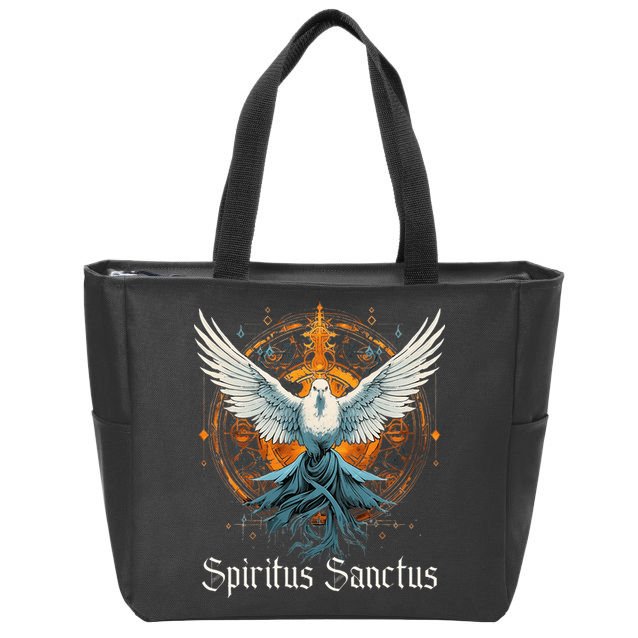 Holy Spirit Confirmation Latin Mass Catholic Zip Tote Bag