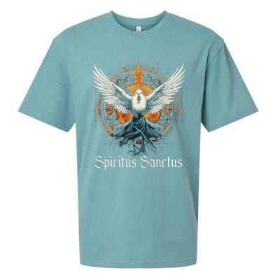 Holy Spirit Confirmation Latin Mass Catholic Sueded Cloud Jersey T-Shirt