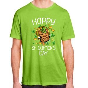 Happy St Catrick's Day Cat Cats Lover St Patricks Day Gift Adult ChromaSoft Performance T-Shirt